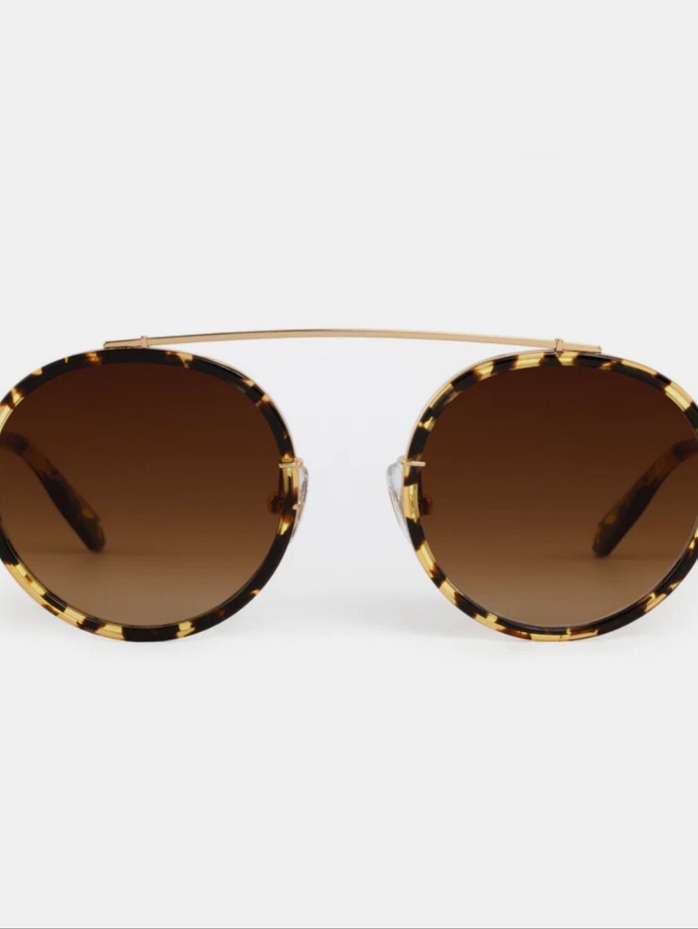 KREWE  Couti Round Tortoiseshell and Gold Frame Sunglasses Pre Owend